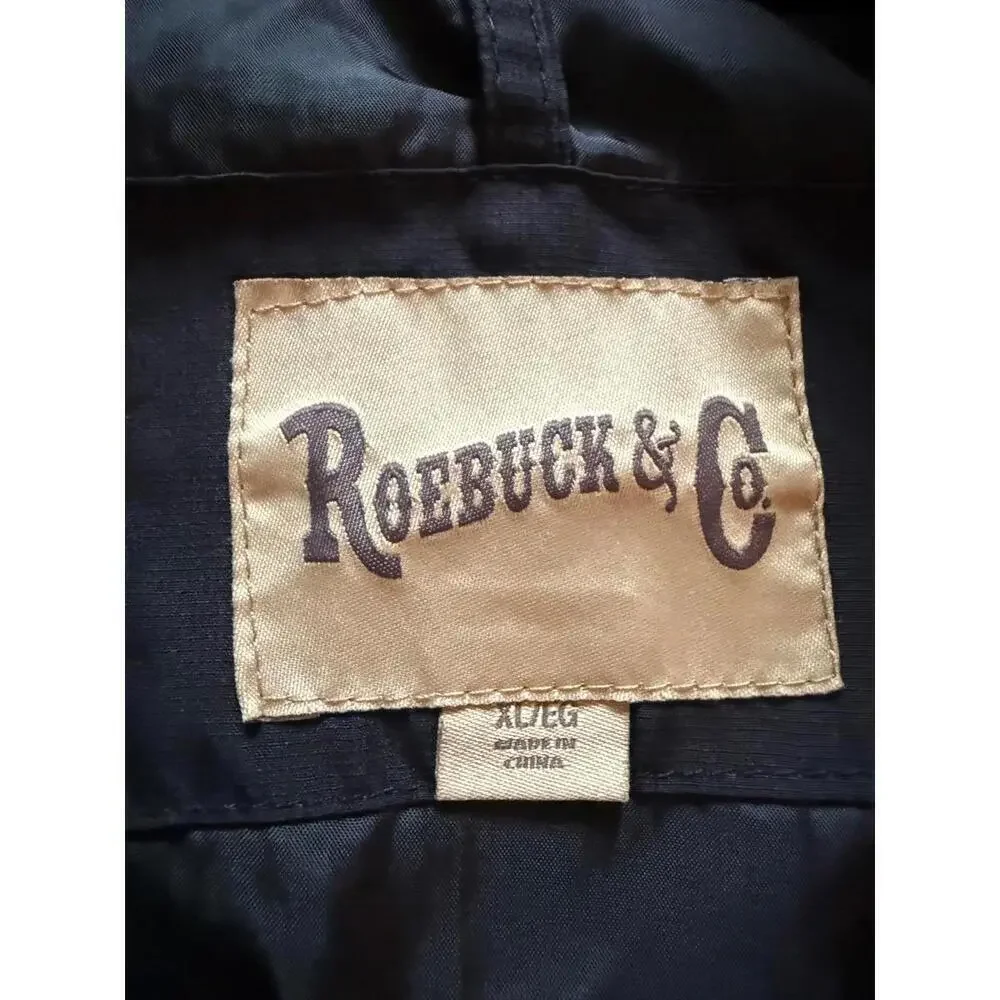 Roebucks Co Brown Quilted Puffer Vest Size L Full Zip Outdoor Utility